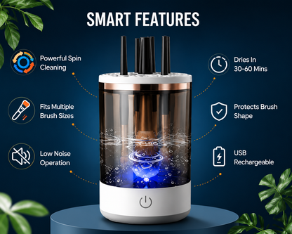 Electric Cosmetic Makeup Brush Cleaning Tool, Makeup Brush Cleaner Machine, One-Button Operation